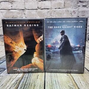 Batman Begins & Dark‎ Knight Rises DVD Lot NEW Sealed Christian Bale DC Movies